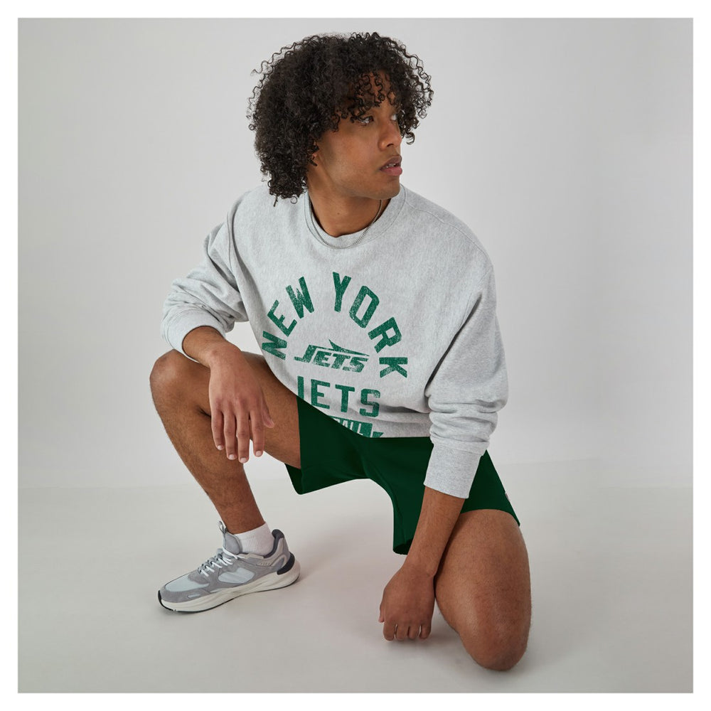 New York Jets Champion Reverse Weave Fleece Pullover Sweatshirt Heather Gray - NFL