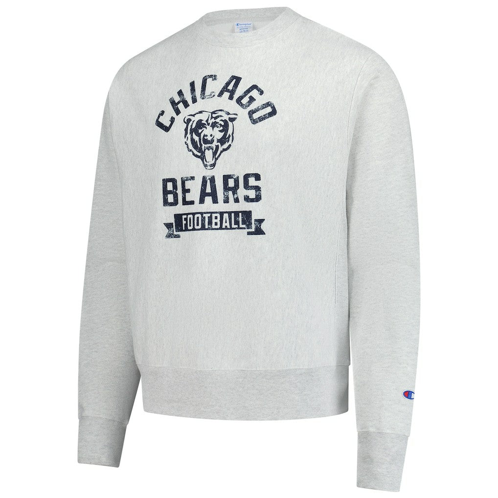 Chicago Bears Champion Reverse Weave Fleece Pullover Sweatshirt Heather Gray - NFL