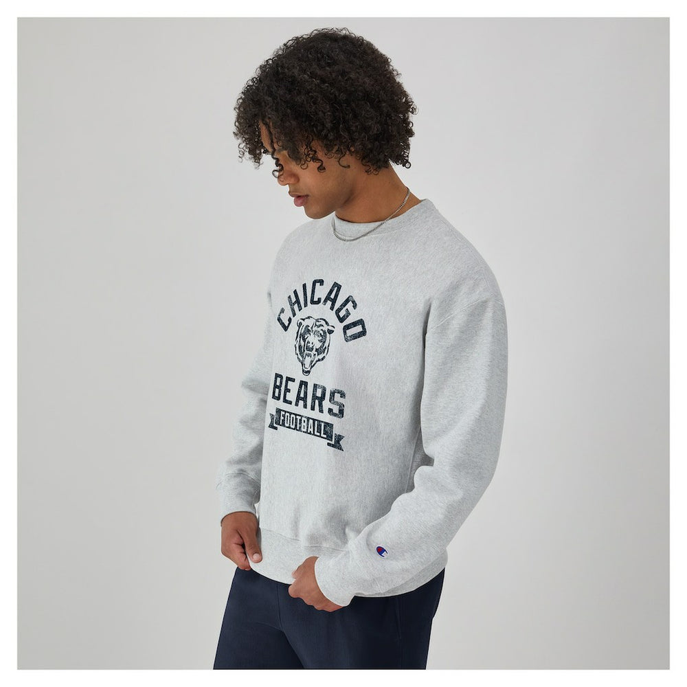 Chicago Bears Champion Reverse Weave Fleece Pullover Sweatshirt Heather Gray - NFL