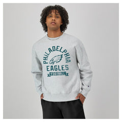 Philadelphia Eagles Champion Reverse Weave Fleece Pullover Sweatshirt Heather Gray - NFL
