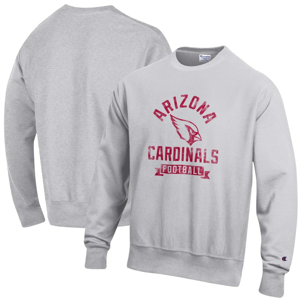 Arizona Cardinals Champion Reverse Weave Fleece Pullover Sweatshirt Heather Gray - NFL