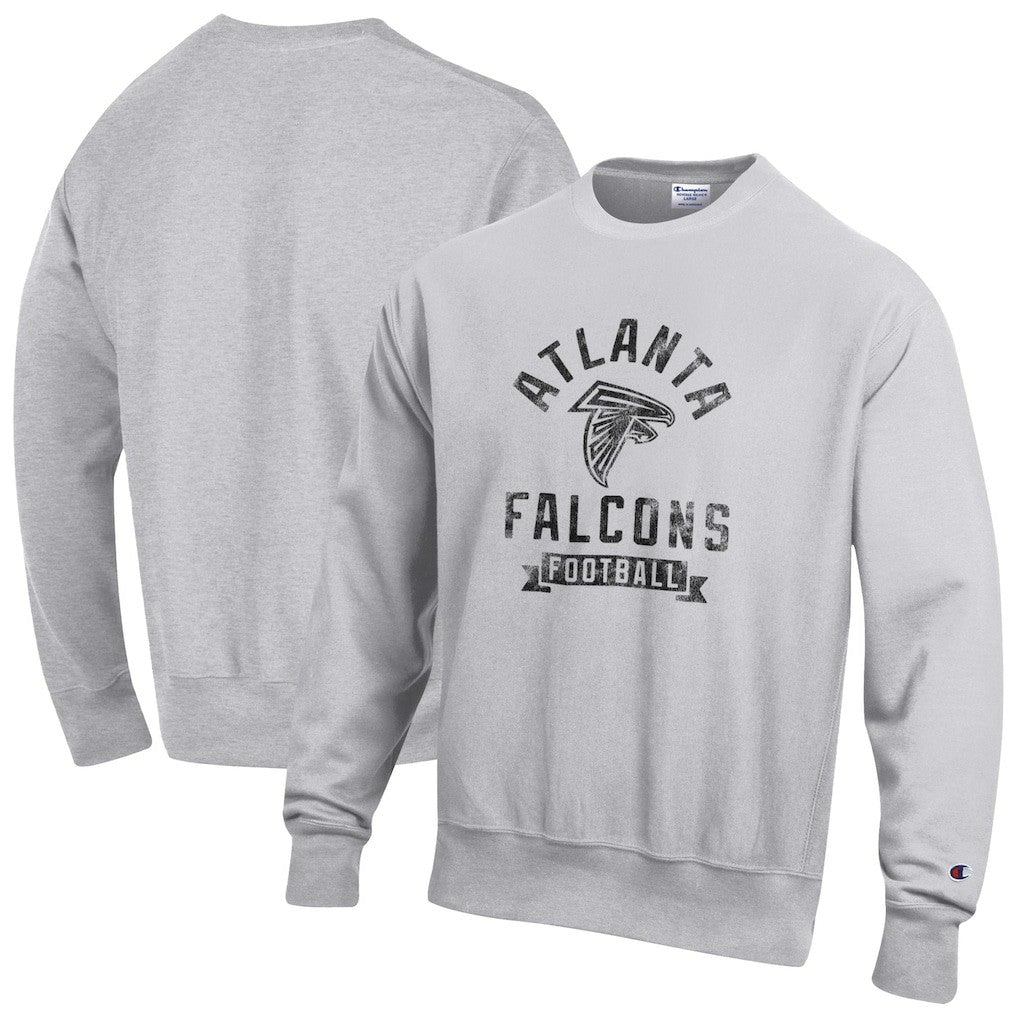 Atlanta Falcons Champion Reverse Weave Fleece Pullover Sweatshirt Heather Gray - NFL