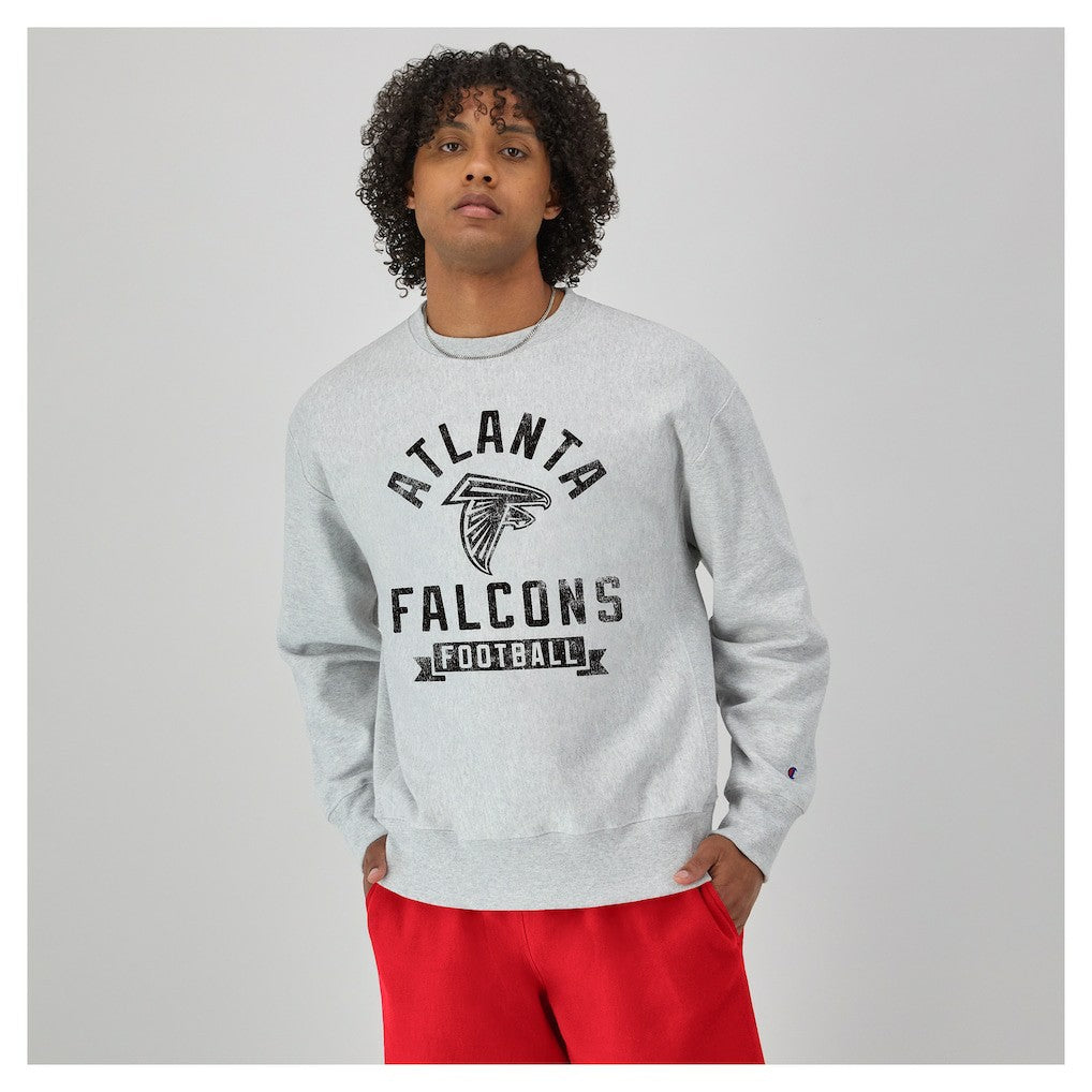 Atlanta Falcons Champion Reverse Weave Fleece Pullover Sweatshirt Heather Gray - NFL