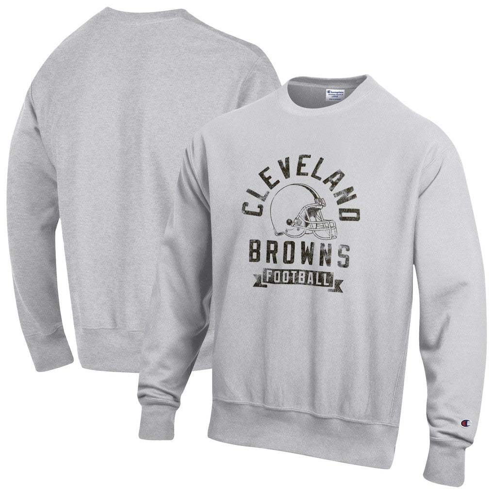 Cleveland Browns Champion Reverse Weave Fleece Pullover Sweatshirt Heather Gray - NFL