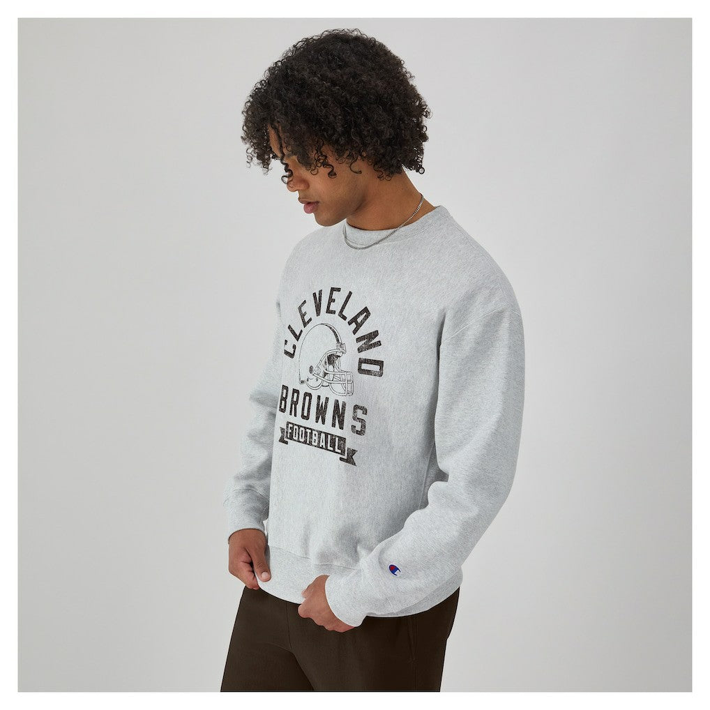 Cleveland Browns Champion Reverse Weave Fleece Pullover Sweatshirt Heather Gray - NFL