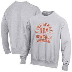 Cincinnati Bengals Champion Reverse Weave Fleece Pullover Sweatshirt Heather Gray - NFL