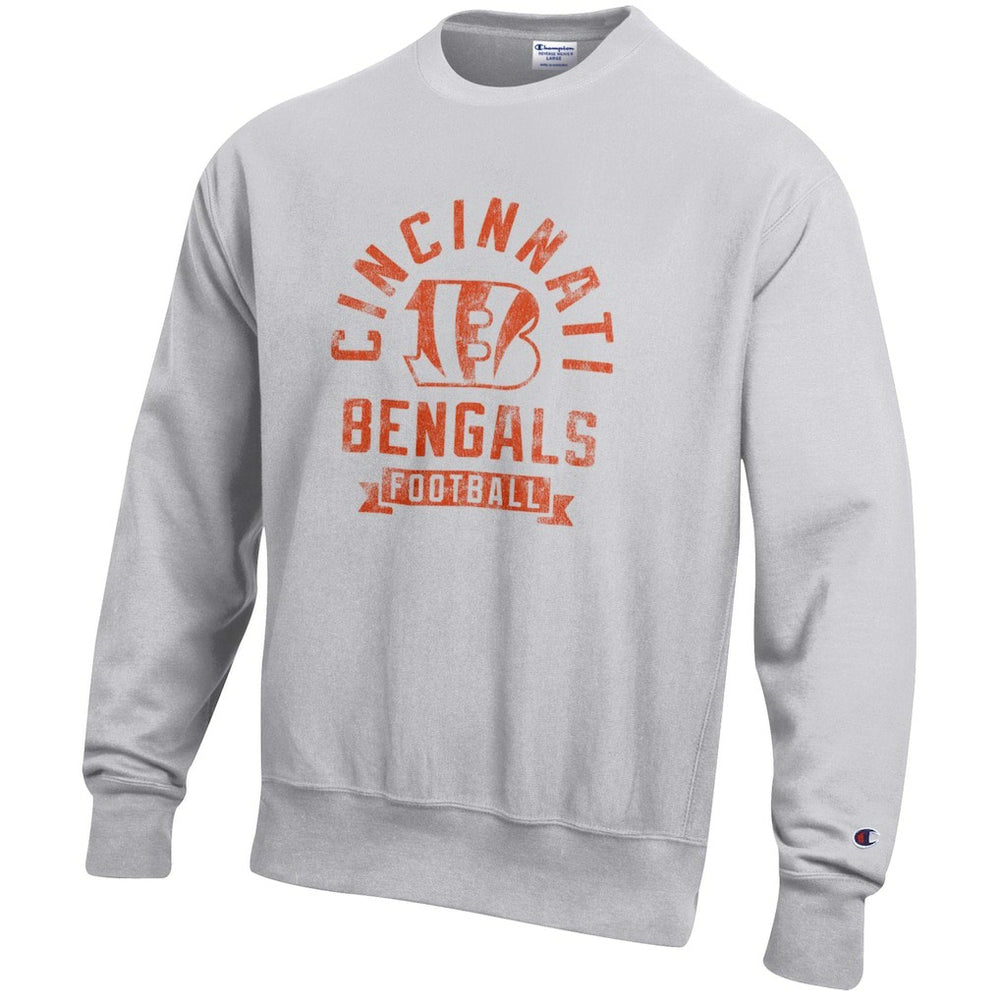 Cincinnati Bengals Champion Reverse Weave Fleece Pullover Sweatshirt Heather Gray - NFL