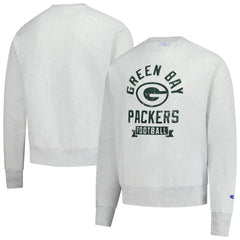 Green Bay Packers Champion Reverse Weave Fleece Pullover Sweatshirt Heather Gray - NFL