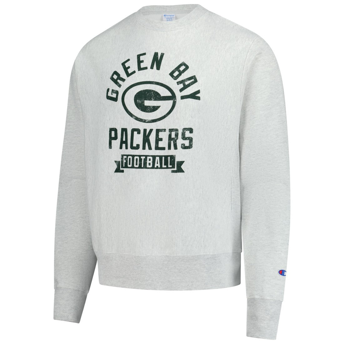 Green Bay Packers Champion Reverse Weave Fleece Pullover Sweatshirt Heather Gray - NFL
