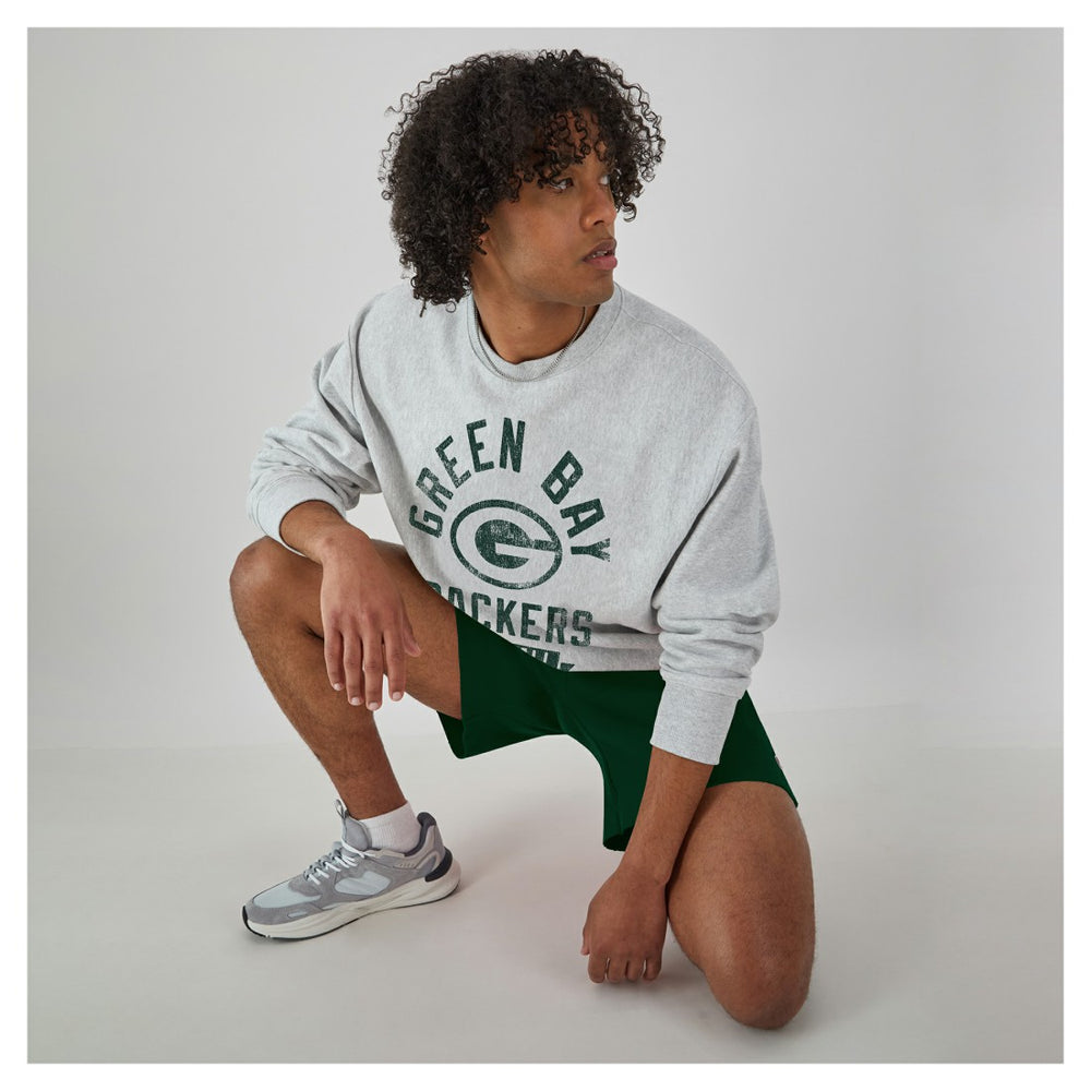 Green Bay Packers Champion Reverse Weave Fleece Pullover Sweatshirt Heather Gray - NFL