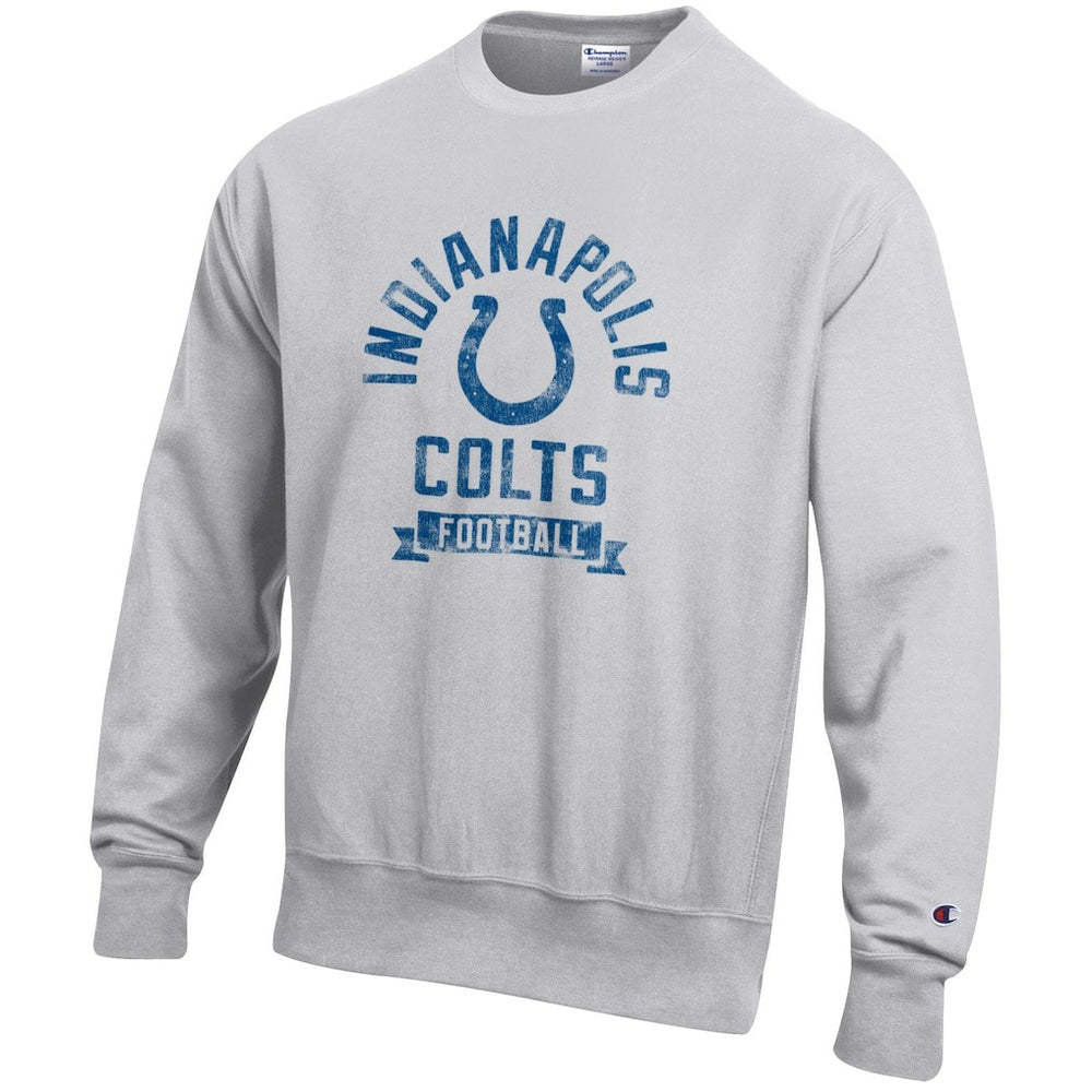 Indianapolis Colts Champion Reverse Weave Fleece Pullover Sweatshirt Heather Gray - NFL