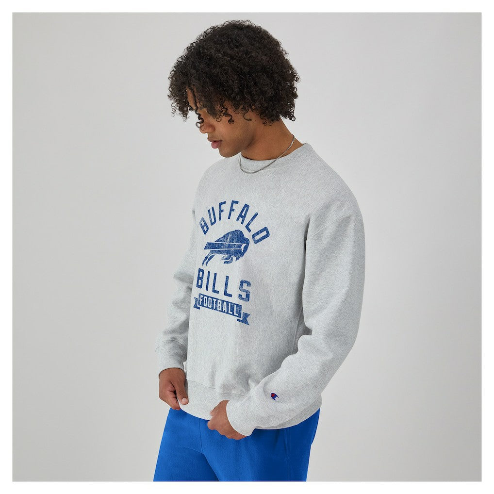 Buffalo Bills Champion Reverse Weave Fleece Pullover Sweatshirt Heather Gray - NFL