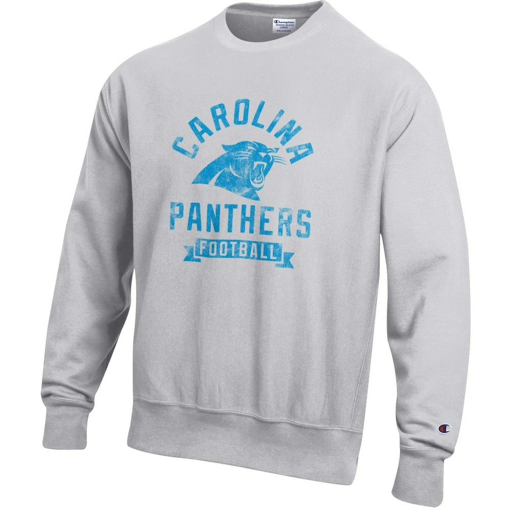 Carolina Panthers Champion Reverse Weave Fleece Pullover Sweatshirt Heather Gray - NFL