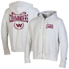 Washington Commanders Champion Reverse Weave Full-Zip Hoodie Heather Gray - NFL