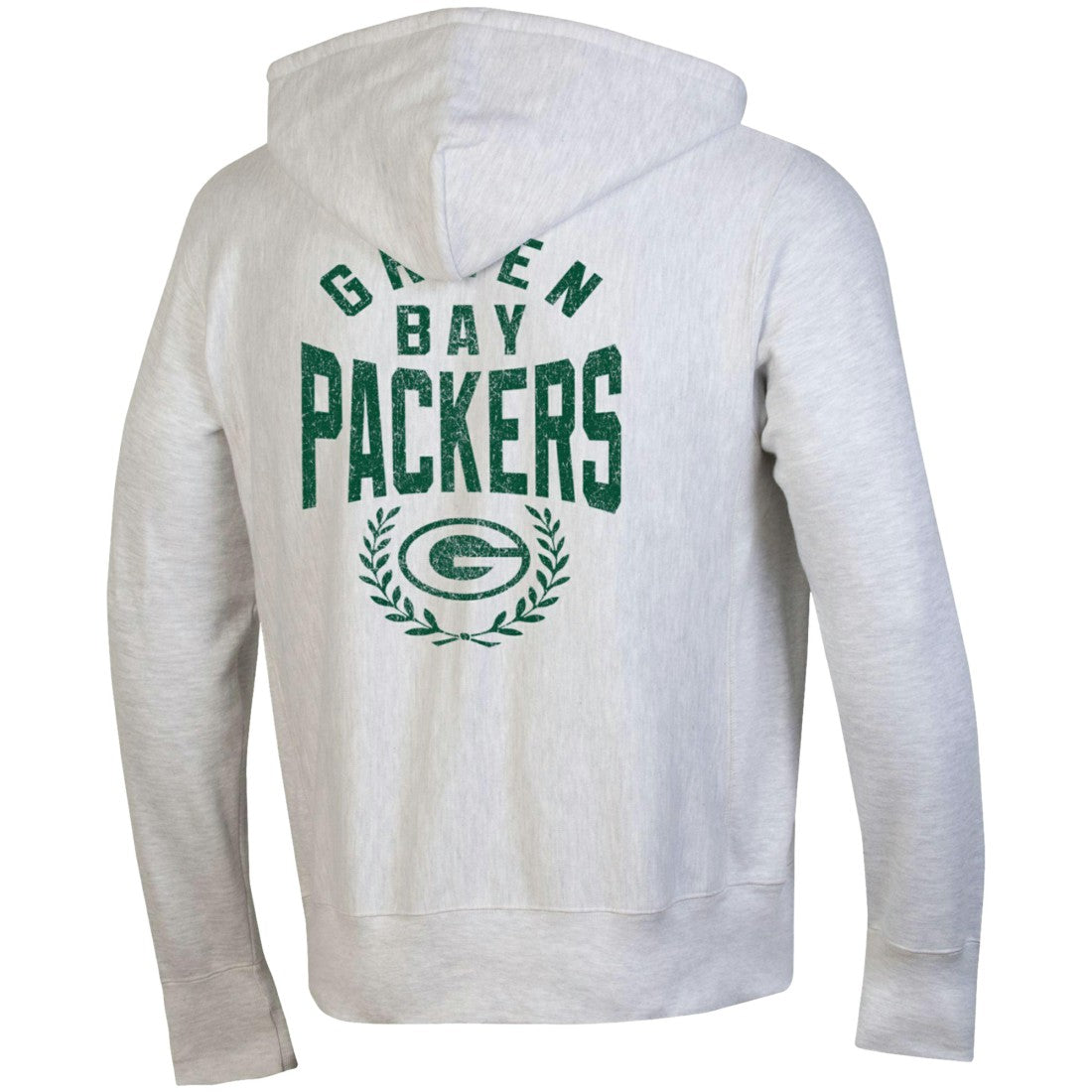 Green Bay Packers Champion Reverse Weave Full-Zip Hoodie Heather Gray - NFL