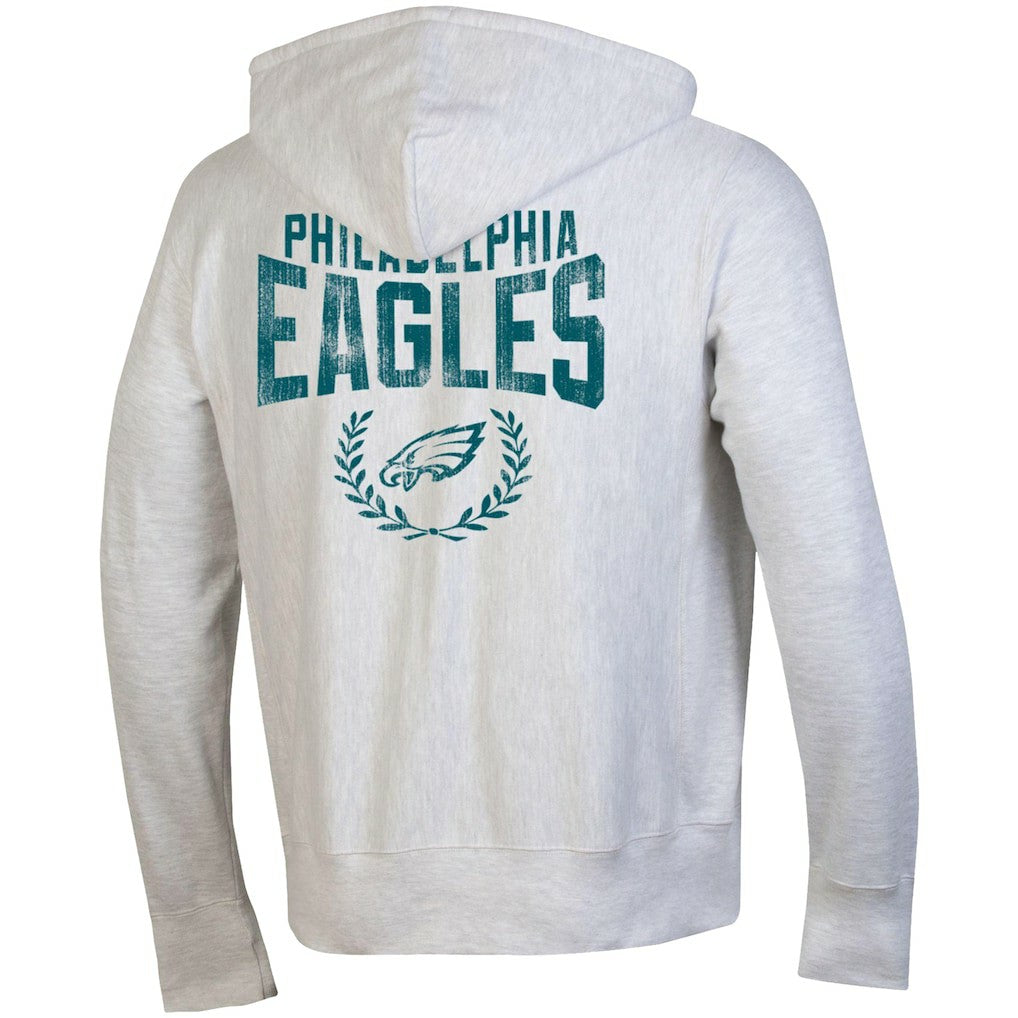 Philadelphia Eagles Champion Reverse Weave Full-Zip Hoodie Heather Gray - NFL