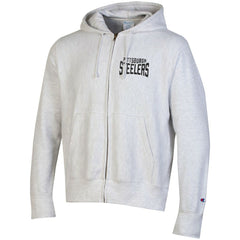 Pittsburgh Steelers Champion Reverse Weave Full-Zip Hoodie Heather Gray - NFL