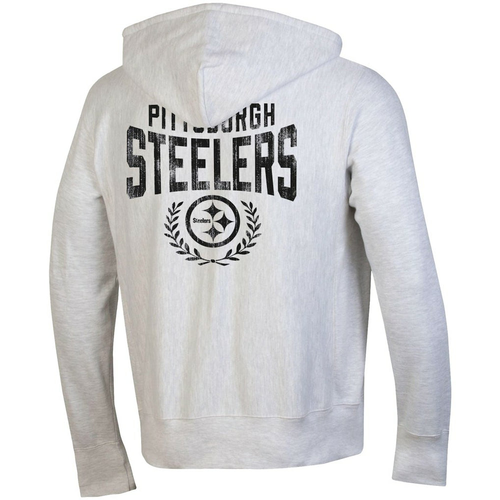 Pittsburgh Steelers Champion Reverse Weave Full-Zip Hoodie Heather Gray - NFL