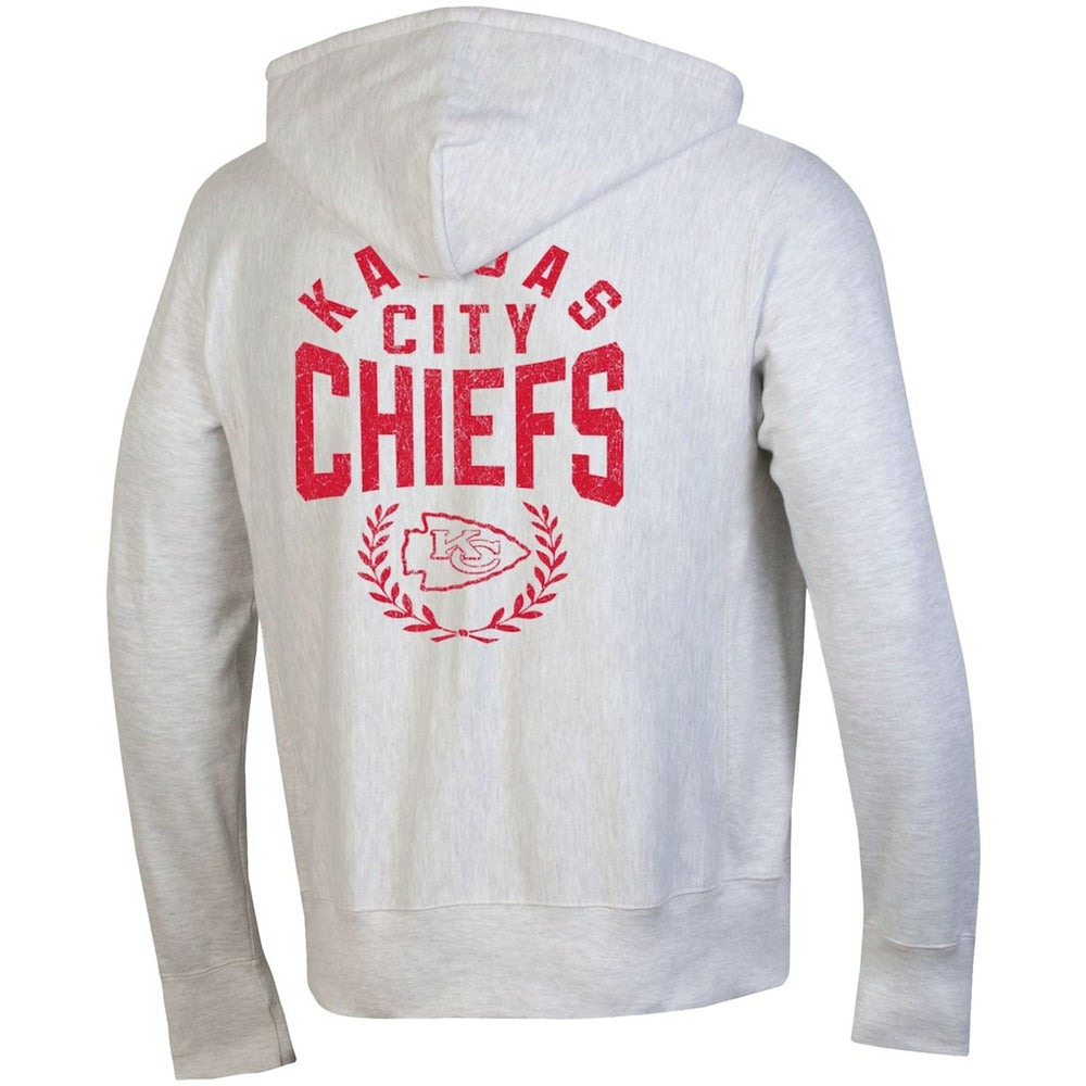 Kansas City Chiefs Champion Reverse Weave Full-Zip Hoodie Heather Gray - NFL