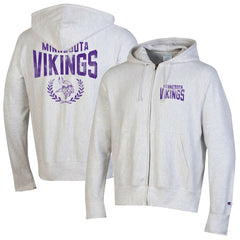 Minnesota Vikings Champion Reverse Weave Full-Zip Hoodie Heather Gray - NFL