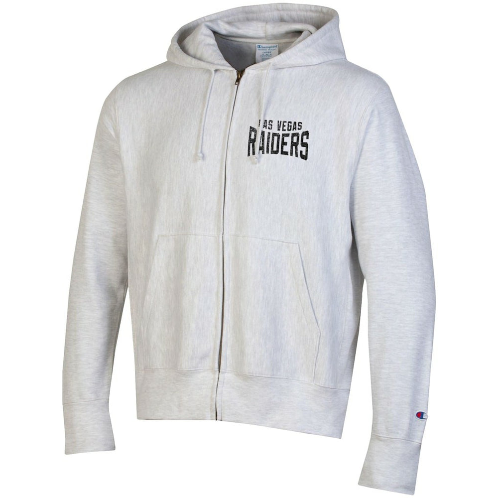 Las Vegas Raiders Champion Reverse Weave Full-Zip Hoodie Heather Gray - NFL