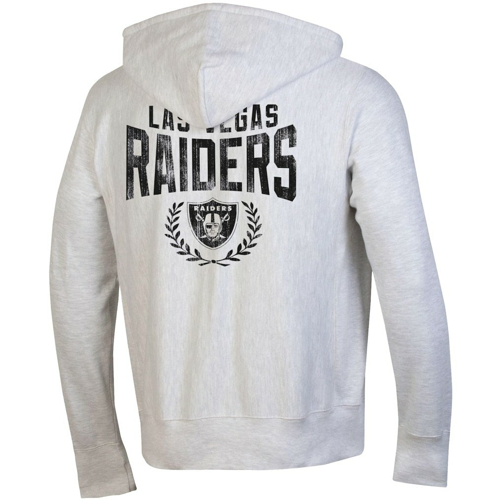 Las Vegas Raiders Champion Reverse Weave Full-Zip Hoodie Heather Gray - NFL