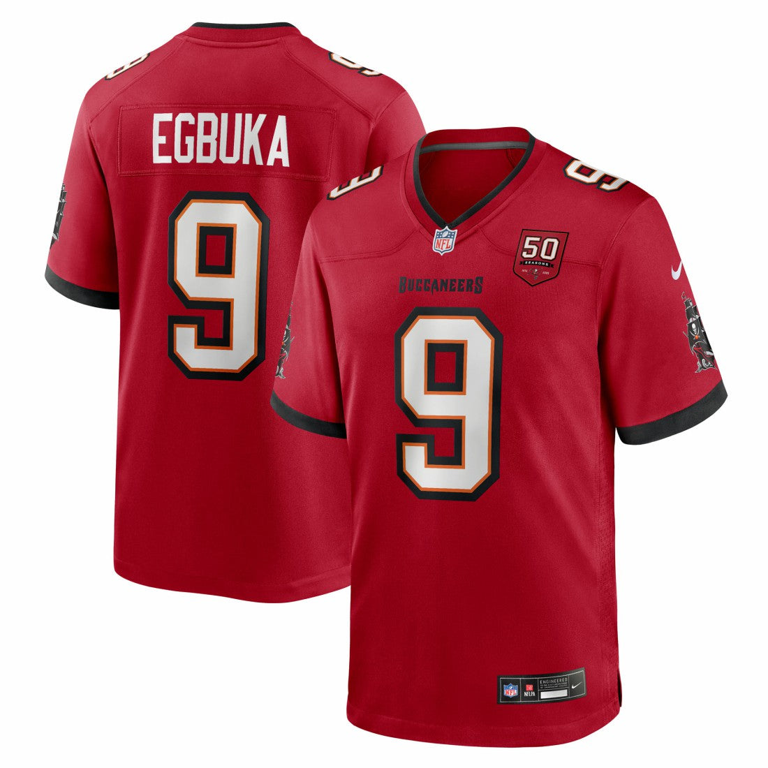 Emeka Egbuka Tampa Bay Buccaneers Team Game Jersey Red - Nike