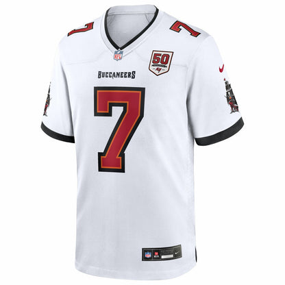 Bucky Irving Tampa Bay Buccaneers 50th Season White Game Jersey - White | NFL Jerseys