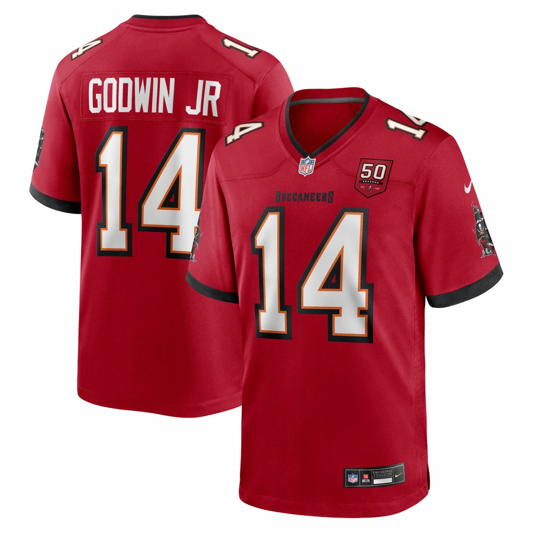 Chris Godwin Jr. Tampa Bay Buccaneers 50th Season Team Game Jersey Red - Nike