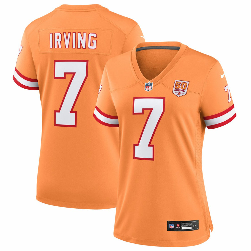 Bucky Irving Tampa Bay Buccaneers Women's 50th Season Game Jersey Creamsicle - Nike