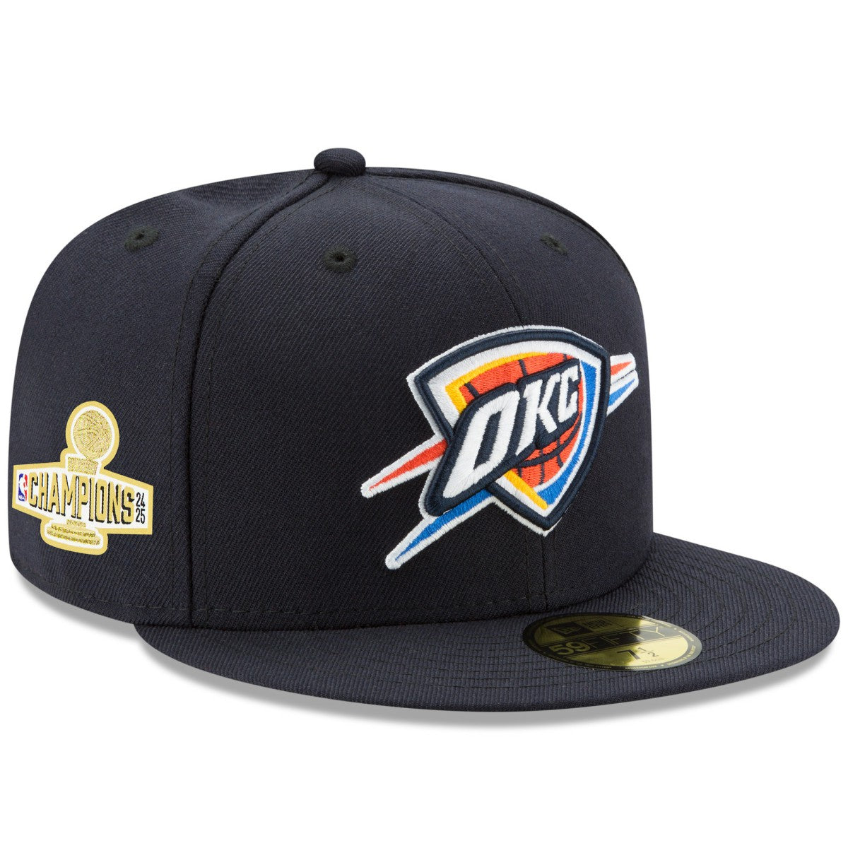 New Era - Oklahoma City Thunder 2025 NBA Finals Champions Side Patch 59FIFTY Fitted Hat - Navy