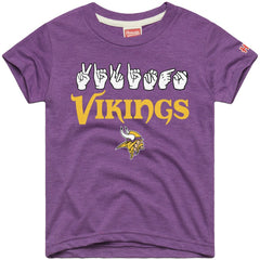Minnesota Vikings Homage Youth Love Sign x ASL 2.0 Tri-Blend T-Shirt Purple - NFL