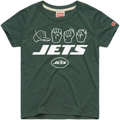 New York Jets Homage Youth Love Sign x ASL 2.0 Tri-Blend T-Shirt Green - NFL