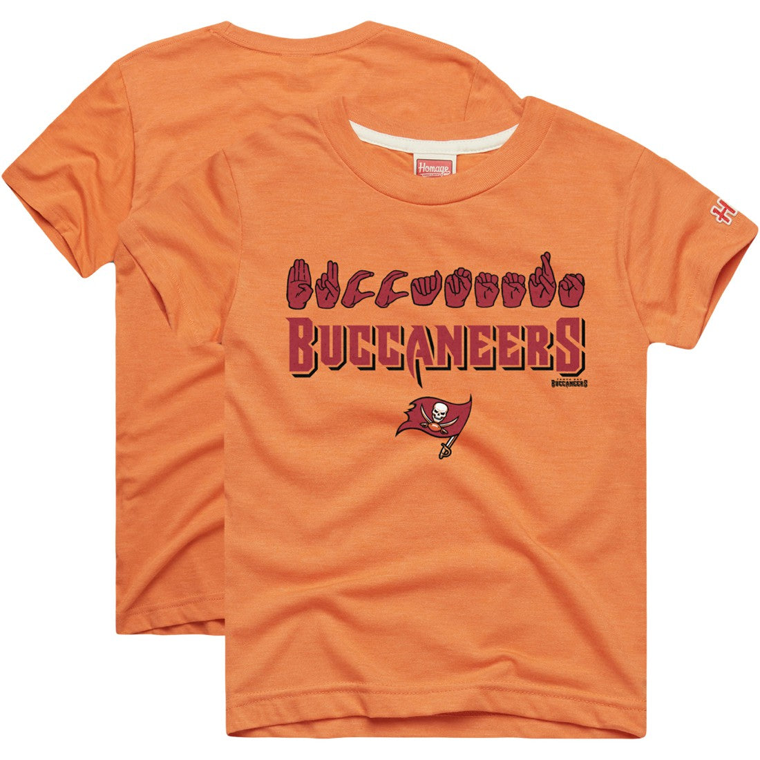 Tampa Bay Buccaneers Homage Youth Love Sign x ASL 2.0 Tri-Blend T-Shirt Orange - NFL