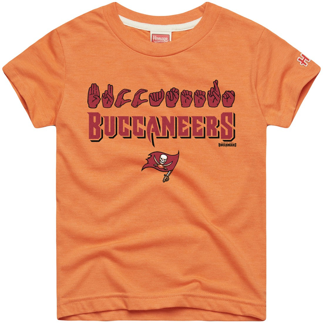 Tampa Bay Buccaneers Homage Youth Love Sign x ASL 2.0 Tri-Blend T-Shirt Orange - NFL