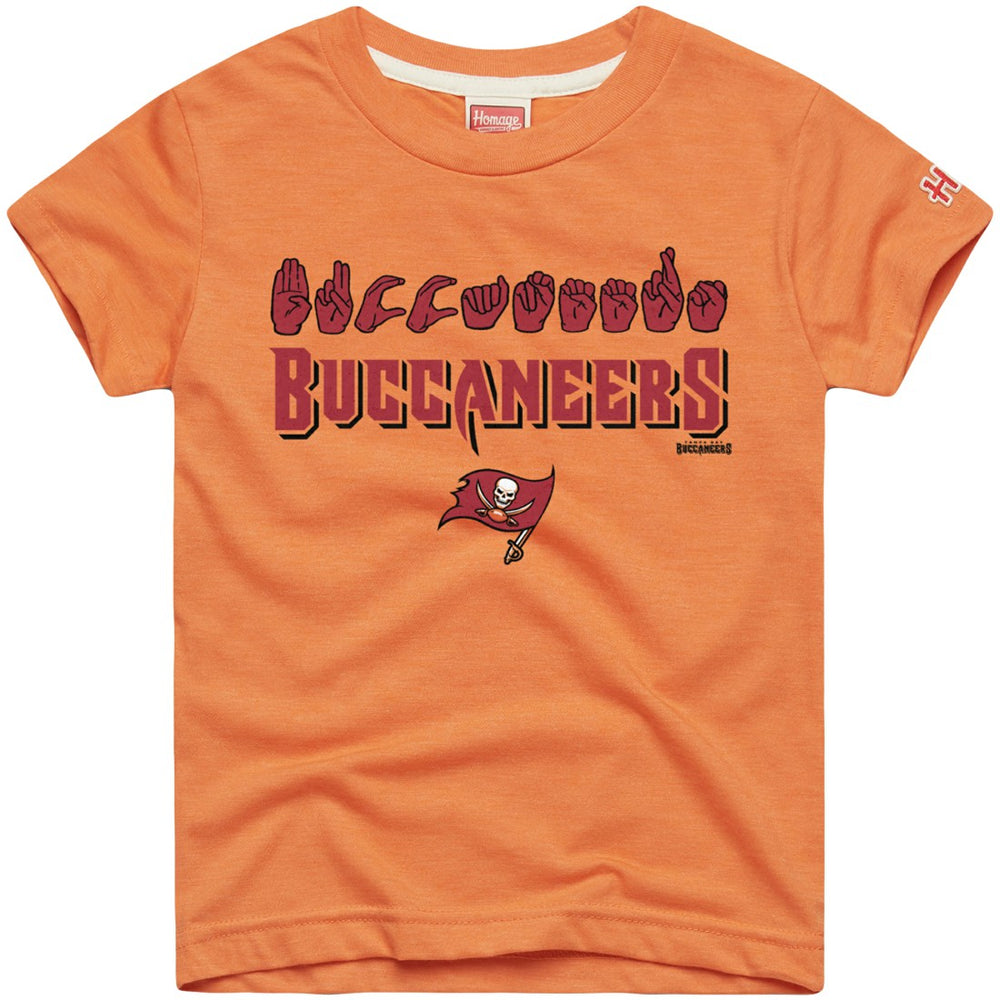 Tampa Bay Buccaneers Homage Youth Love Sign x ASL 2.0 Tri-Blend T-Shirt Orange - NFL