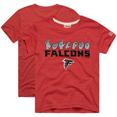 Atlanta Falcons Homage Youth Love Sign x ASL 2.0 Tri-Blend T-Shirt Red - NFL