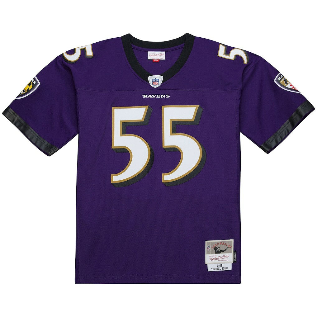 Terrell Suggs Baltimore Ravens 2003 Legacy Replica Jersey Purple - Mitchell & Ness