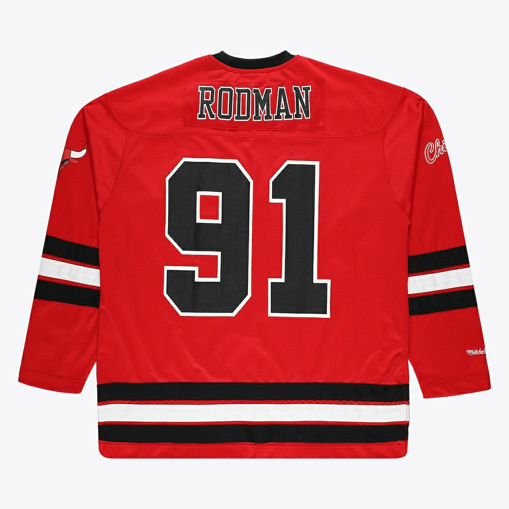Dennis Rodman Chicago Bulls Big & Tall NBA Hockey Jersey - Red | NBA Jerseys