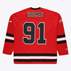 Mitchell & Ness - Dennis Rodman Chicago Bulls Big & Tall NBA Hockey Jersey - Red
