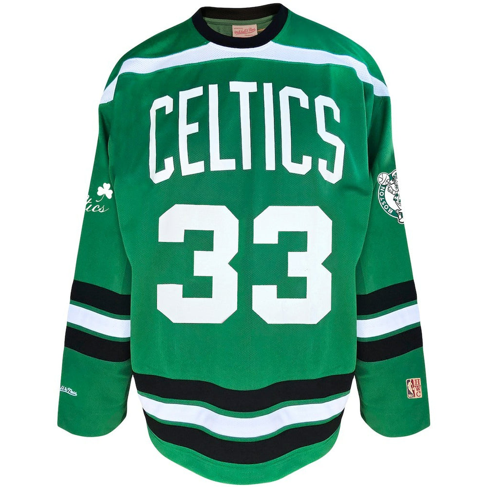 Mitchell & Ness - Larry Bird Boston Celtics Big & Tall NBA Hockey Jersey - Kelly Green