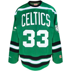 Mitchell & Ness - Larry Bird Boston Celtics Big & Tall NBA Hockey Jersey - Kelly Green