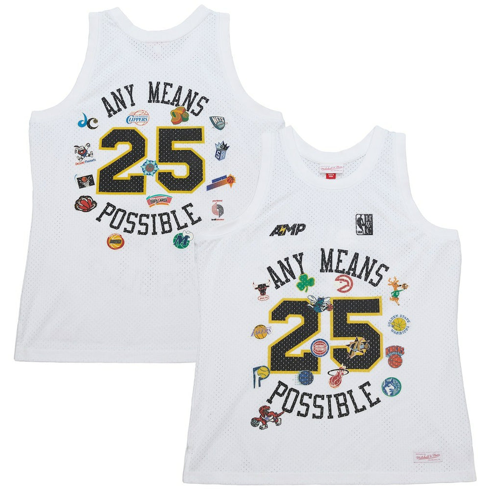 Mitchell & Ness -  x NBA x AMP Mesh Tank Top - White