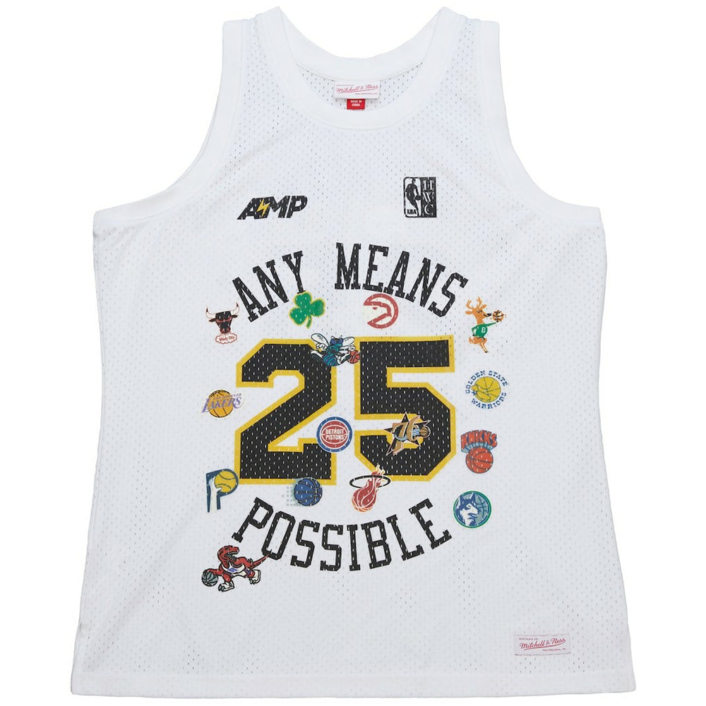 Mitchell & Ness -  x NBA x AMP Mesh Tank Top - White