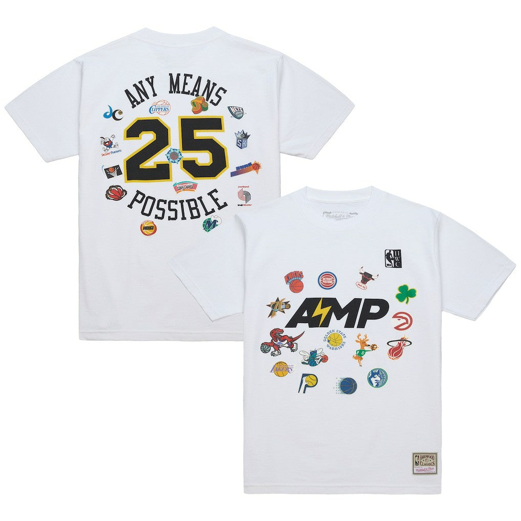 Mitchell & Ness -  x NBA x AMP T-Shirt - White