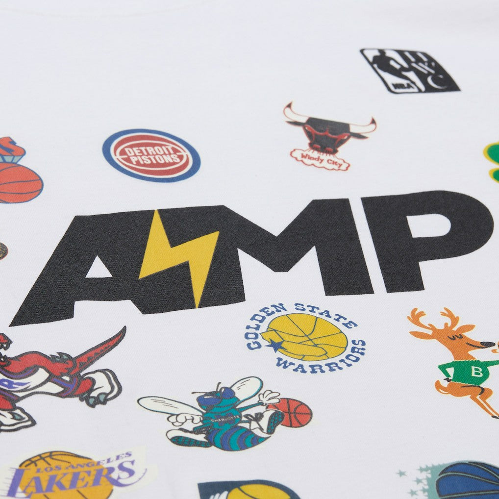 Mitchell & Ness -  x NBA x AMP T-Shirt - White