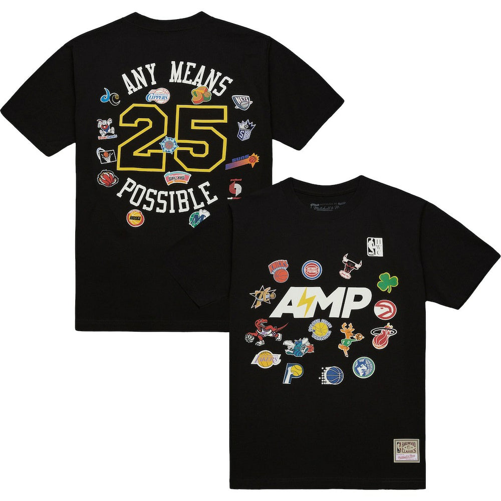 Mitchell & Ness -  x NBA x AMP T-Shirt - Black