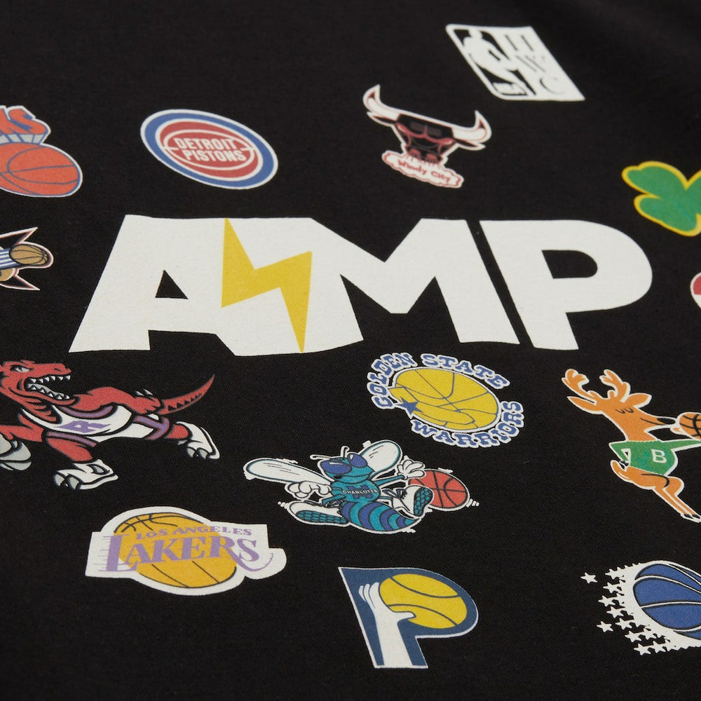 Mitchell & Ness -  x NBA x AMP T-Shirt - Black
