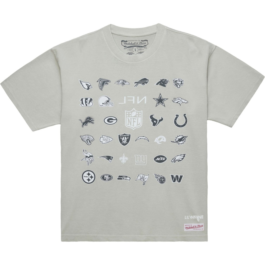 x NFL x Lil Wayne Carter VI T-Shirt Gray - Mitchell & Ness