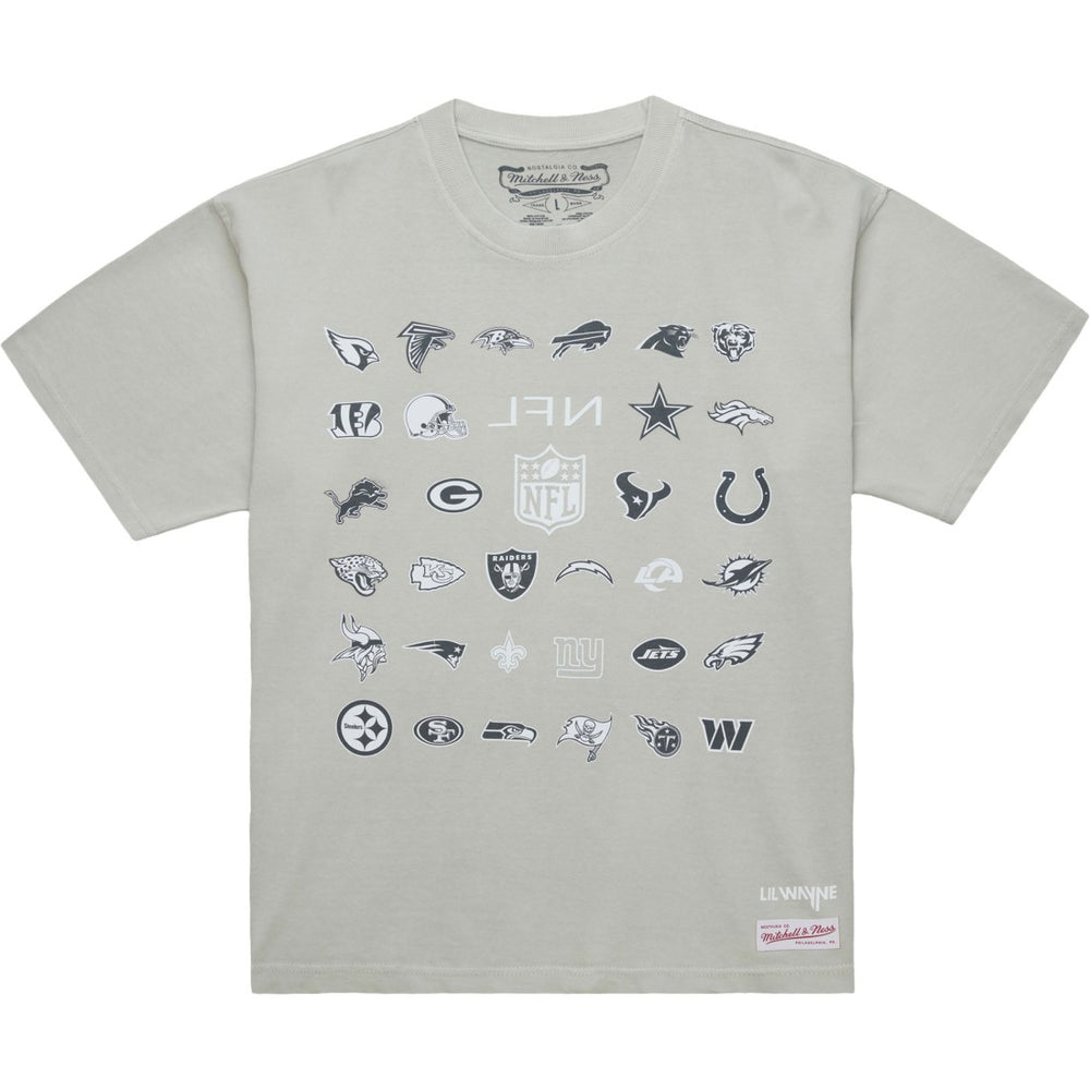 x NFL x Lil Wayne Carter VI T-Shirt Gray - Mitchell & Ness